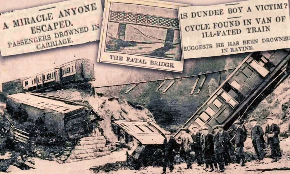 The Carrbridge train accident of 1914. Image: BNA/DCT/Roddie Reid