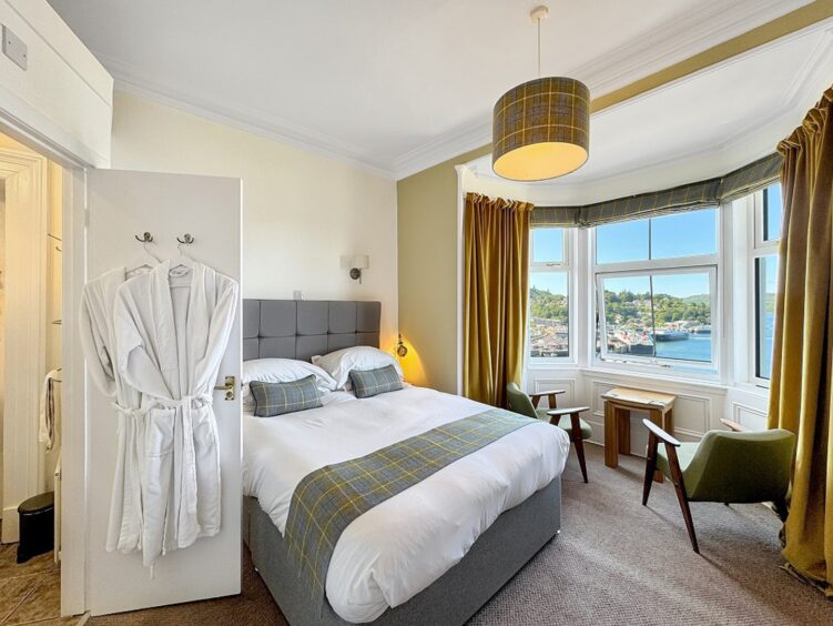 some of the bedrooms have Oban Bay views at Invercloy. 