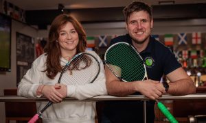 Lindsay-Jane Ackers is the first female captain of Aberdeen Squash and Racketball Club, and is pictured with club manager Josh Monro. Picture shows; Lindsay-Jane Ackers is the first female captain of Aberdeen Squash and Racketball Club, and is pictured with club manager Josh Monro.