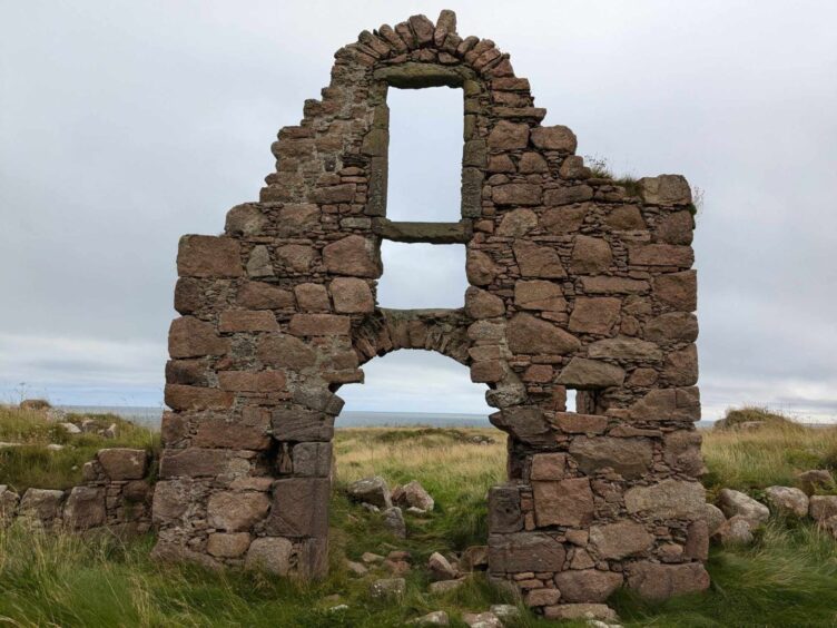 The remains of Boddam Castle.