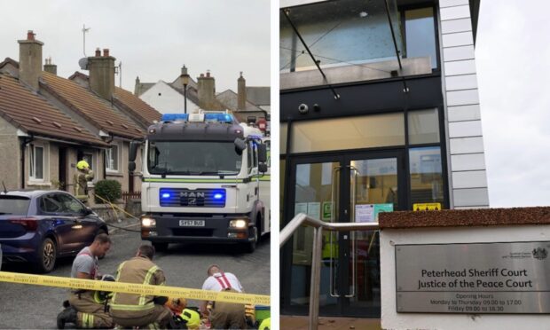 Paul John McCallum leapt from the dock at Aberdeen Sheriff Court upon hearing he was sentenced to a period of custody. Images: Facebook/DC Thomson