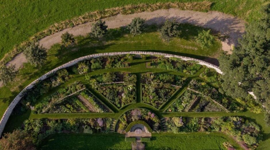 walled garden of georgian country house