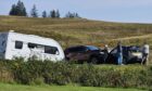 The crash on the A82 involved two cars, one towing a caravan. Image: Supplied