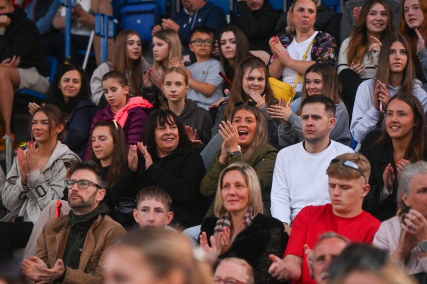 Looking on during the Ben Bradford memorial match, loved ones, friends and family. Image: Darrell Benns/DC Thomson