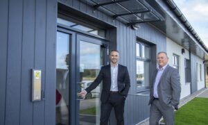 (Left)  New Head of the Elgin office Scott Dunbar pictured at the firm's new headquarters with Craig MacPherson(right), who has led the Elgin office for the last 15 years.