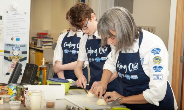 Ellon Academy pupils cook with chef Leslie Gillespie