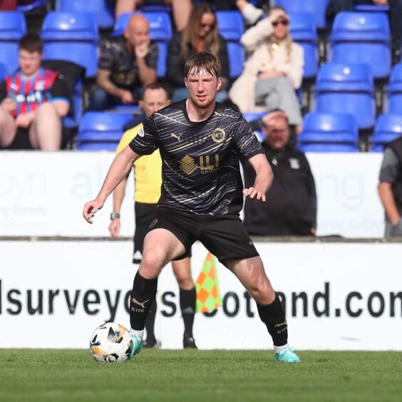 Connall Ewan on the ball for Caley Thistle during his loan from Ross County