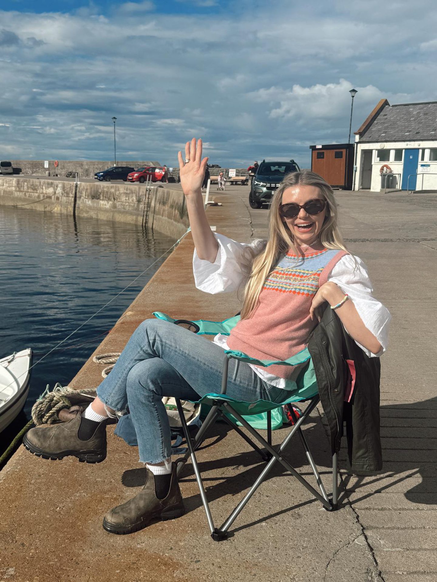 Georgia Toffolo pictured at Gardenstown Harbour which she describes as her happy place.