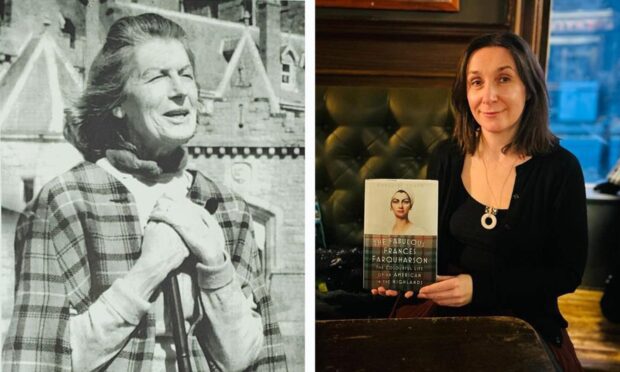 Caroline Young (right) has written the first biography on Frances Farquharson (left) who was a well-known and memorable figure in Braemar.