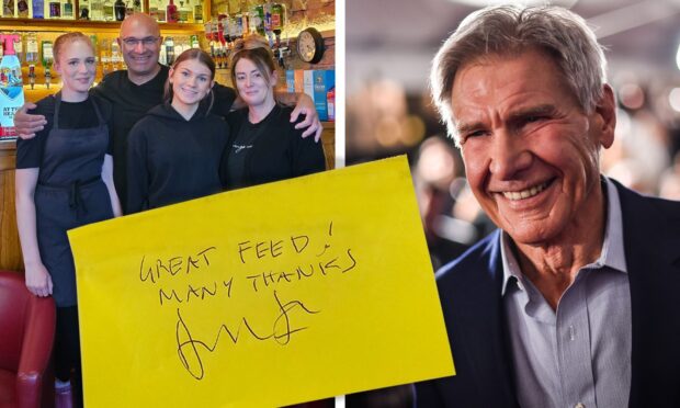 'Great feed. Many thanks. Harrison Ford'