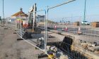 Aberdeen beach revamp works outside the Beach Ballroom.