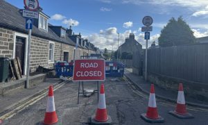 Scottish Water is carrying out 'essential repair work' on the street. Image: DC Thomson