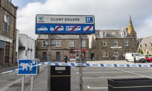 Police cordon at Cluny Square