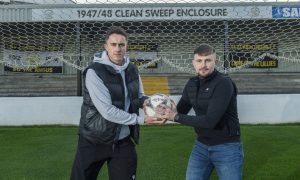 Clachnacuddin's Scott Davidson, left, and Dylan Maclean of Nairn County will do battle in the Scottish Cup and on the golf course this weekend. Images: Jason Hedges/DC Thomson.