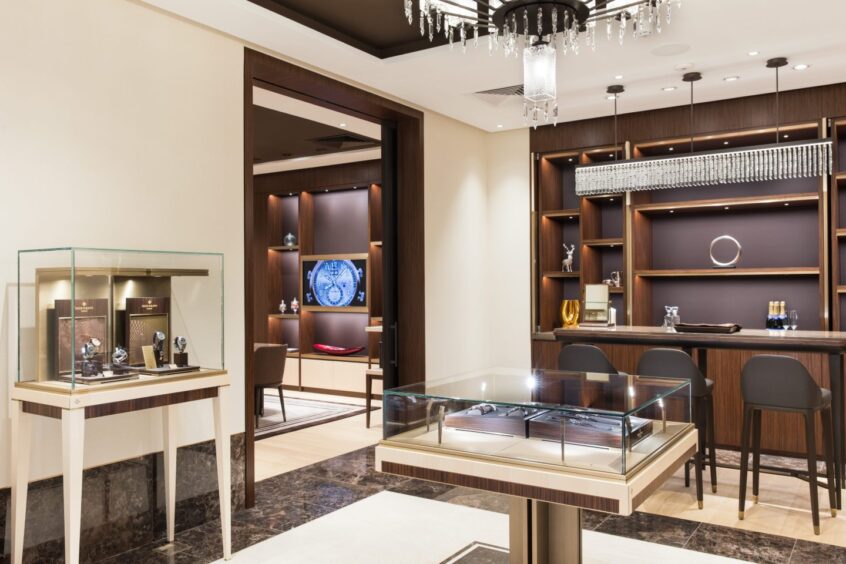 Jewellers showroom.