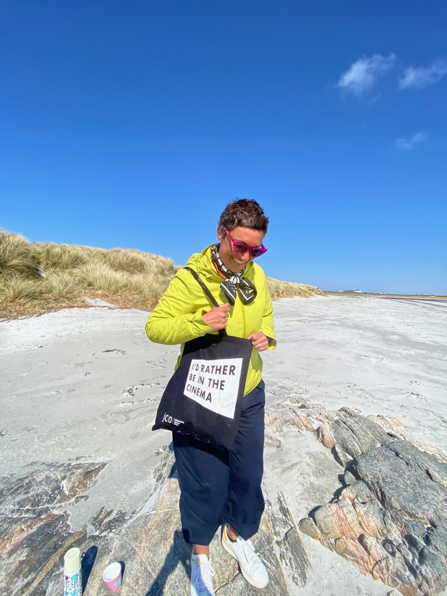 Jen Skinner on a Tiree Beach 