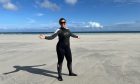 Jen Skinner on a Tiree beach