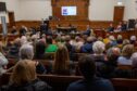 Retired Detective Inspector Gary Winter spoke to Press and Journal subscribers in the sheriff court building.  Image: Kenny Elrick