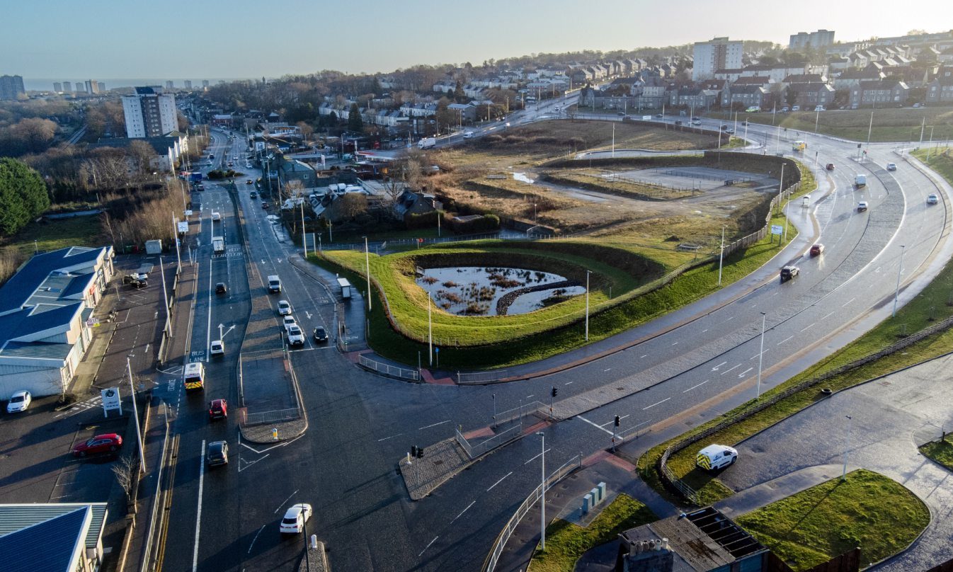 The new Haudagain roundabout site