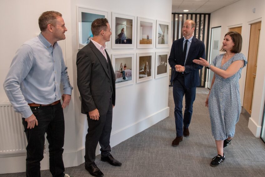 From L-R: Tom Whitehead, Assistant director-income generation, Dan Fyffe-Jardine Head of Communities, Prince William and Iona Rennie, Community Manager