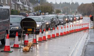 Roadworks on the busy street begin this morning. Image: Kenny Elrick/DC Thomson