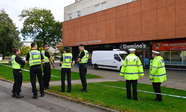 The area is still cordoned off. Image: Kenny Elrick/DC Thomson