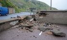 CR0049891  Alberto Molina. Aberdeen.  
Picture Shows damage to a wall on Union Street in Macduff, the scene of an RTC.
Sunday 8th September 2024 
Image: Kath Flannery/DC Thomson