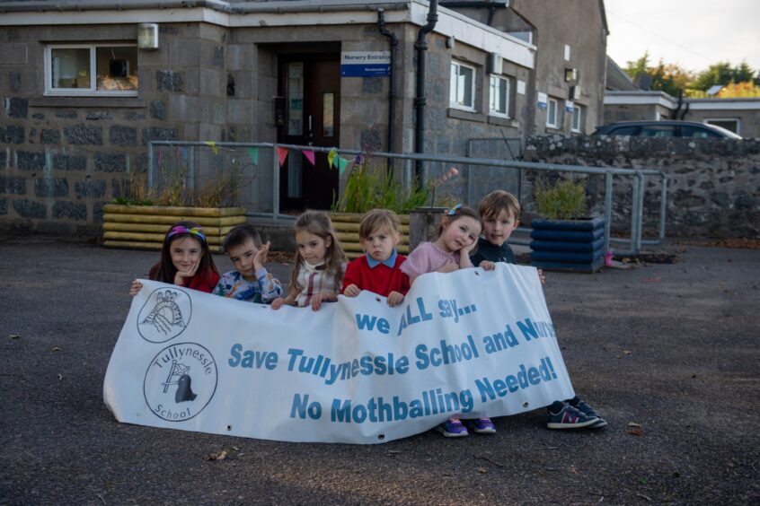 Children at Tillynessle School and nursery