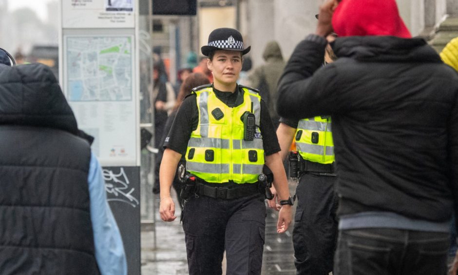 Melissa on patrol past St Nicholas' Kirk. Image: Kami Thomson/DC Thomson