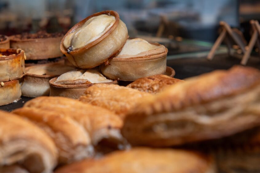 Selection of pies and pastries at The Ballater Baker