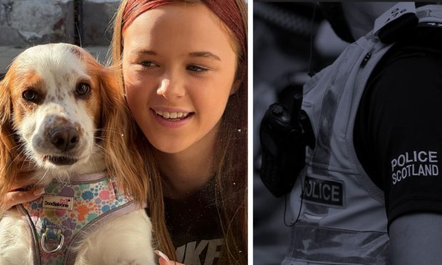 Leah McCallum pictured with a dog.