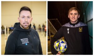 Mark Holmes, left, is Forres Mechanics' new first-team coach and Ryan Sewell has extended his stay at Huntly.