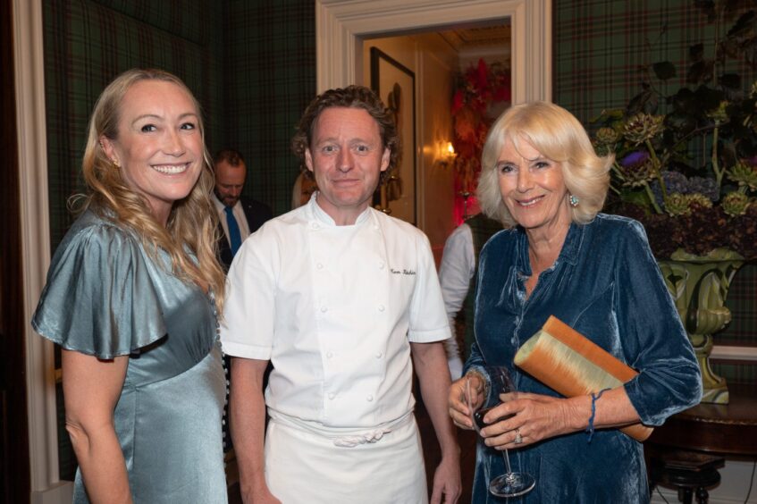 Michaela Kitchin, Tom Kitchin and Queen Camilla