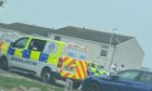 Police at the dog attack in Boddam. Image: Buchan Live