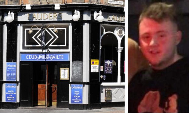 Lewis Swenson assaulted his ex-partner in Lauder's Bar. Image: DC Thomson/Facebook