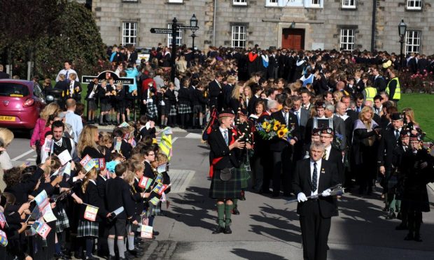 Robert Gordon's College procession for Founder's Day