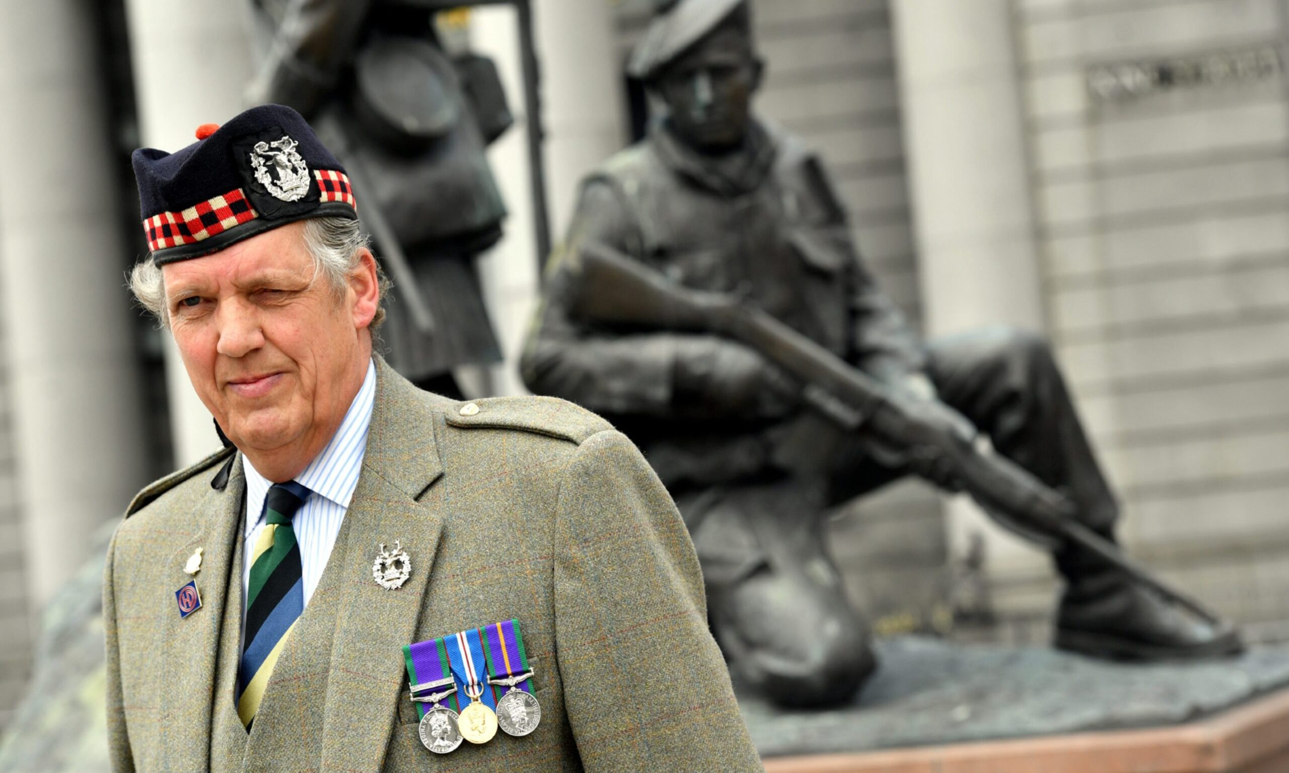 Major Grenville Irvine-Fortesque at the 80th anniversary of the 51st Highland Division.