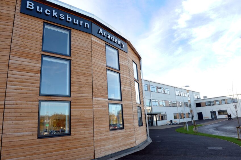 Bucksburn Academy on opening day in October 2009. Image: DC Thomson