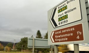 The A9 junction with the B9150 near Newtonmore. Image: Sandy McCook/DC Thomson.