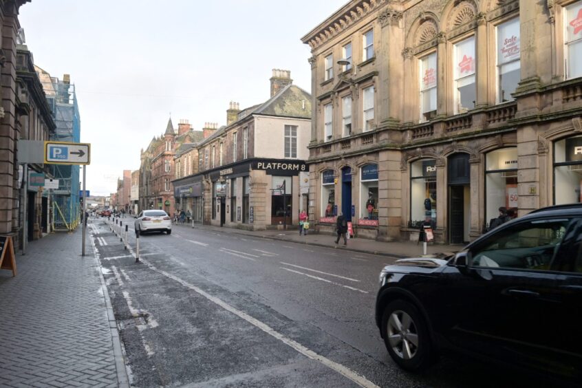 Traffic on Academy Street.