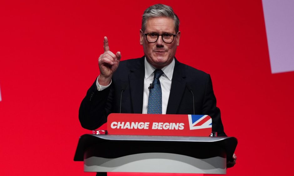 Prime Minister Sir Keir Starmer delivers his keynote speech at the Labour Party conference in Liverpool. 