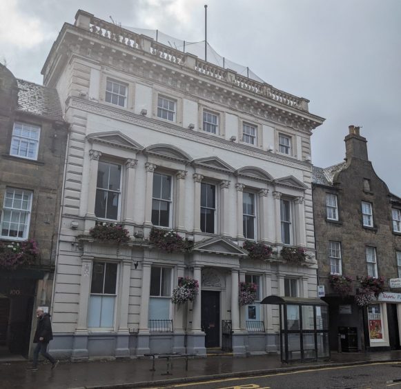 Former Bank of Scotland in Forres. 