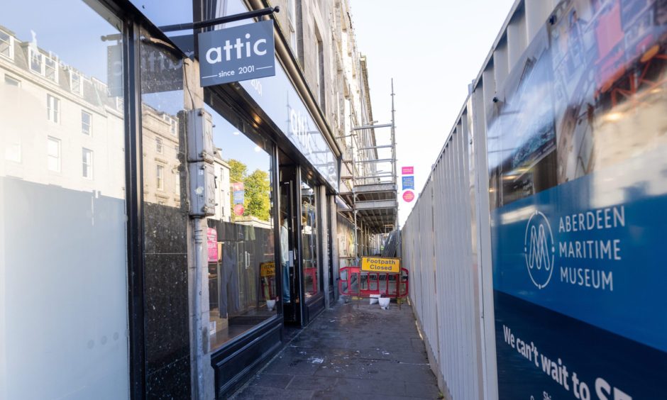 The view shoppers have once turning left from the Market Street footpath. Image: by Scott Baxter / DC Thomson 