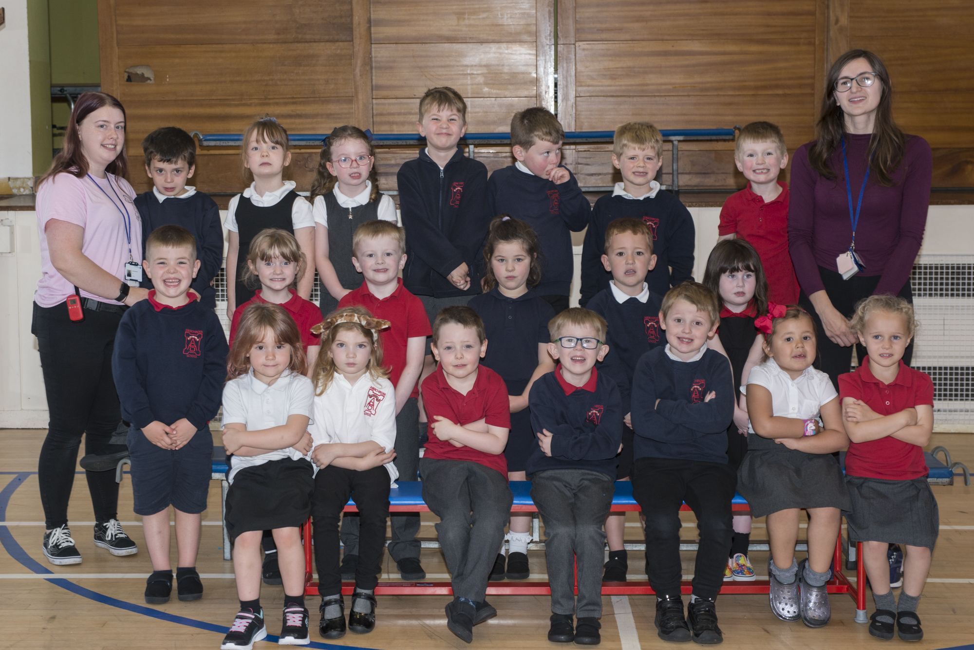 Aberchirder School, P1, with Mrs Metcalfe and Miss Sim. Picture by Paul Glendell.