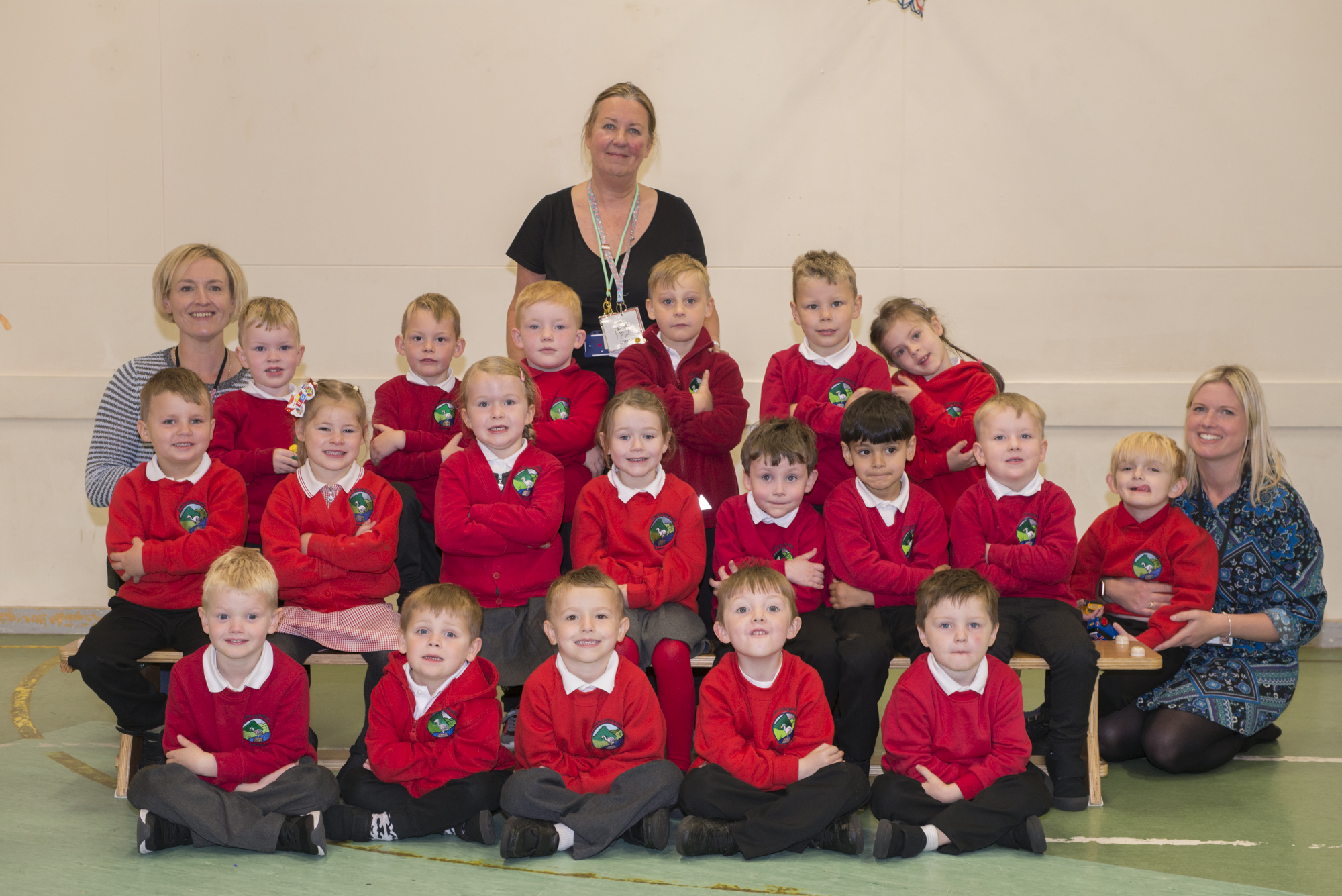 Alehousewells School, P1, with Mrs Michie, Mrs Gell and Mrs More.