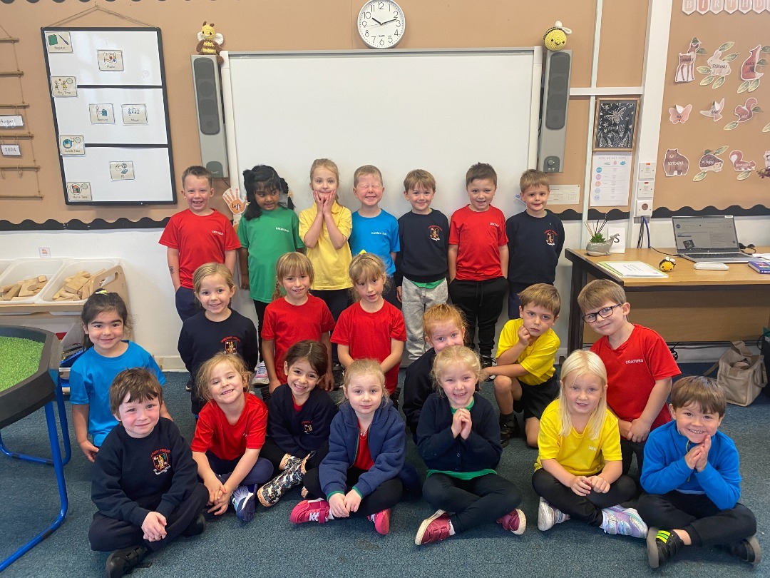 Banchory Primary, P1D, with Miss Burnett.