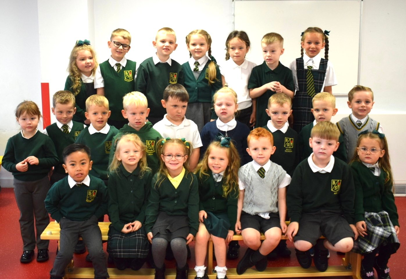 Buchanhaven School, P1A, with Miss Geary,