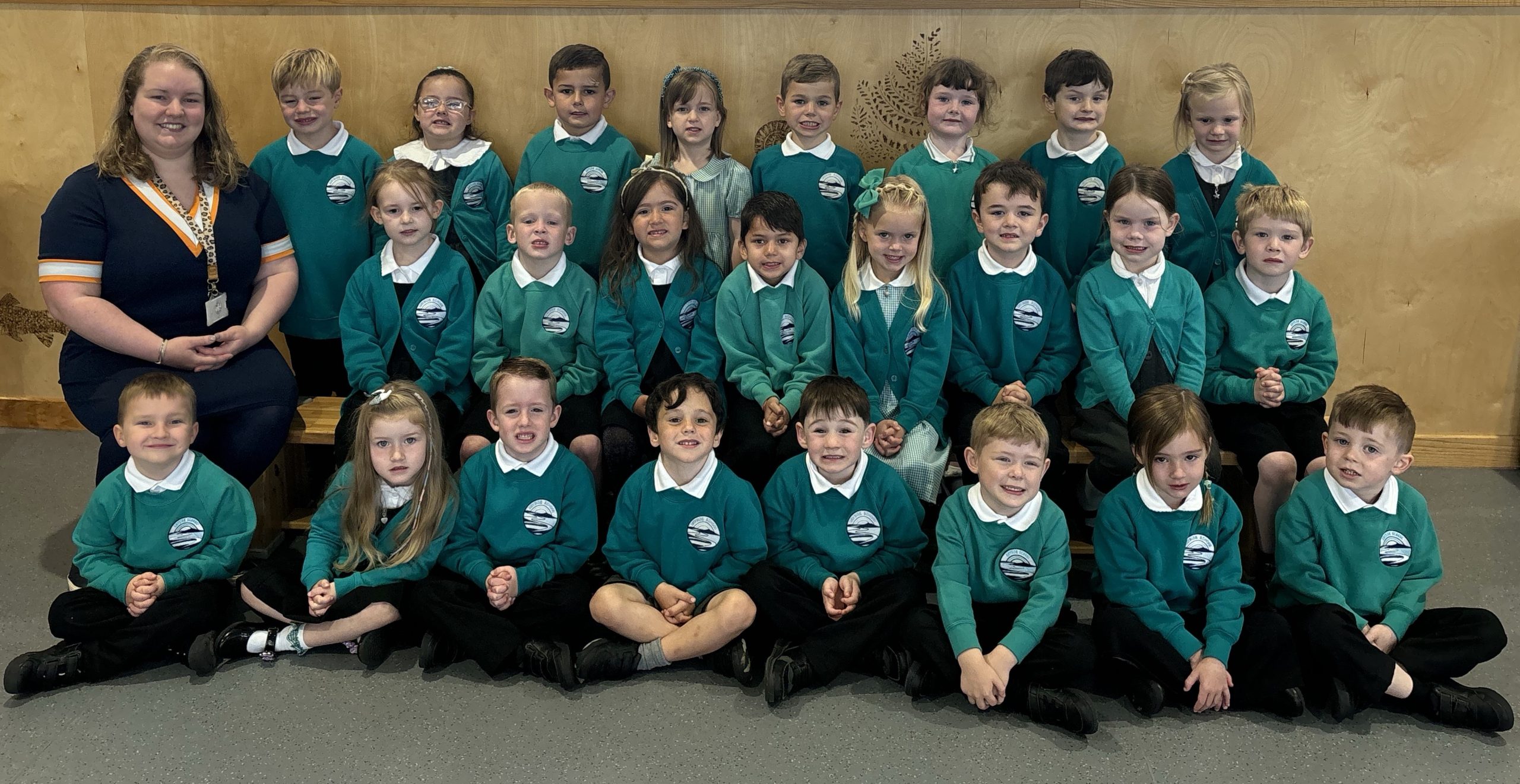 Uryside School, P1B, with Miss Stewart.