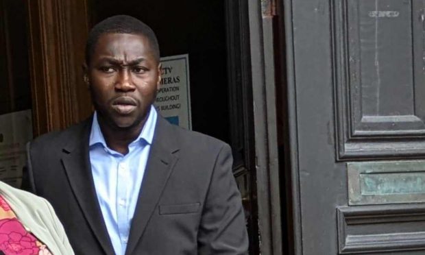 Samuel Anane outside Aberdeen Sheriff Court. Image: DC Thomson