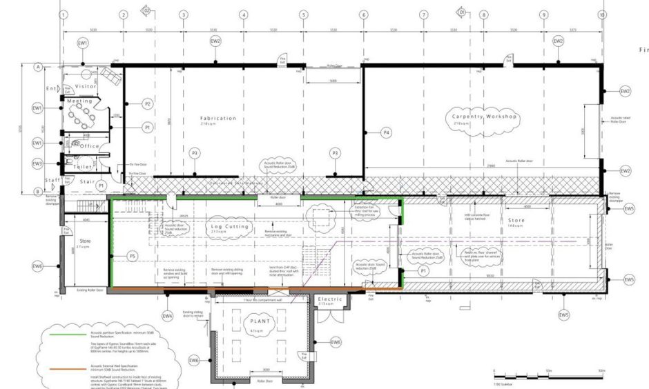 Plans for the new HHW workshop at Dunecht Estate. Image: Cumming and Co Architects 